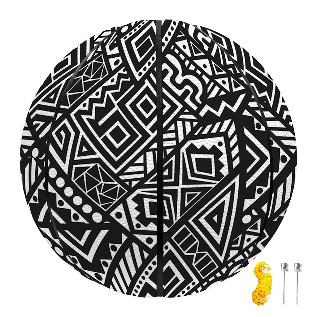 Black And White African Tribal Print Basketball