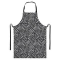 Black And White African Tribal Print Bib Apron With Pocket