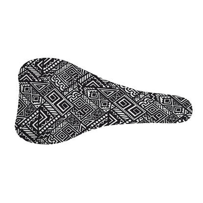Black And White African Tribal Print Bicycle Seat Cover