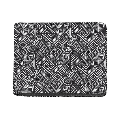 Black And White African Tribal Print Bifold Wallet