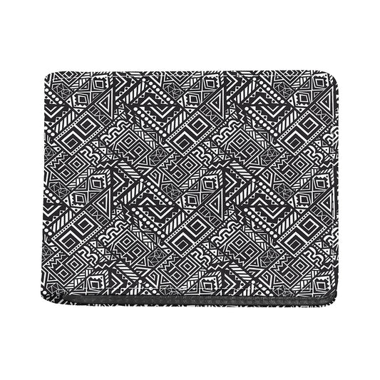 Black And White African Tribal Print Bifold Wallet