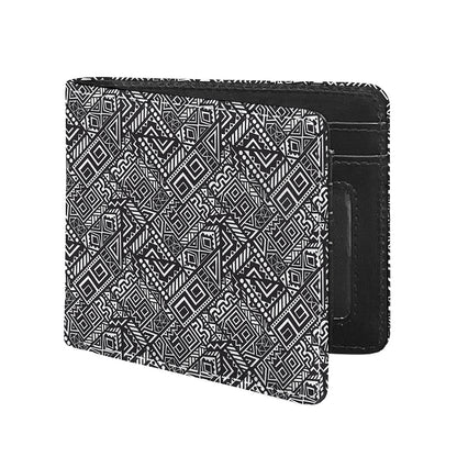 Black And White African Tribal Print Bifold Wallet