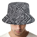 Black And White African Tribal Print Bucket Hat