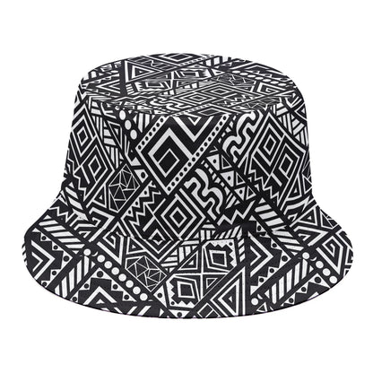 Black And White African Tribal Print Bucket Hat