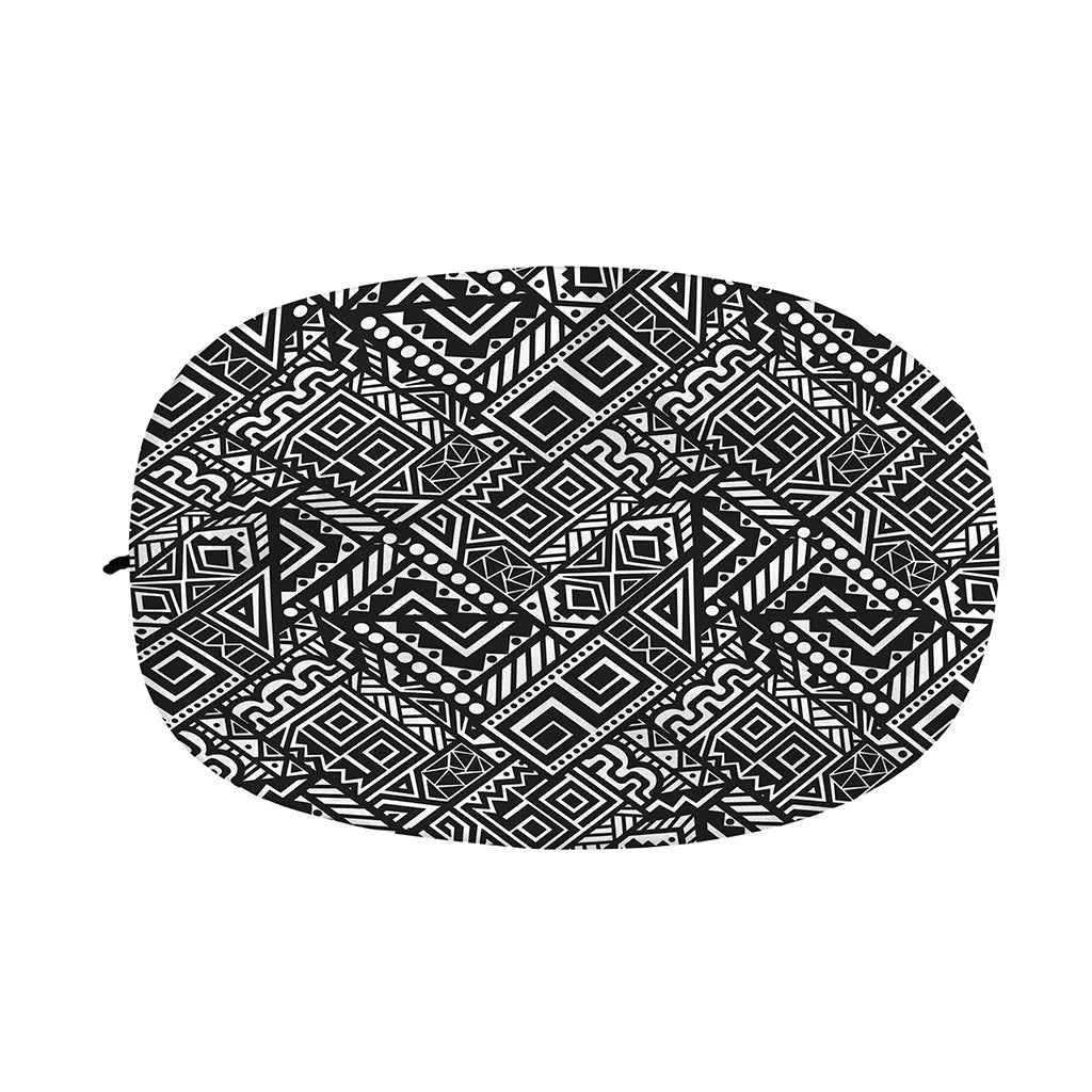 Black And White African Tribal Print Car Side Mirror Covers