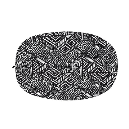 Black And White African Tribal Print Car Side Mirror Covers
