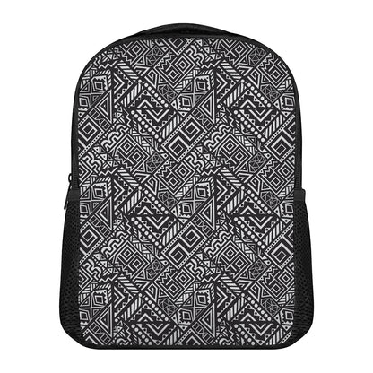 Black And White African Tribal Print Casual Backpack