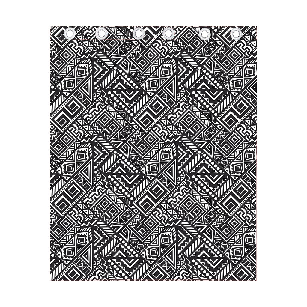 Black And White African Tribal Print Curtain