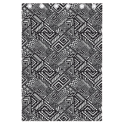 Black And White African Tribal Print Curtain