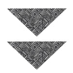 Black And White African Tribal Print Dog Bandana