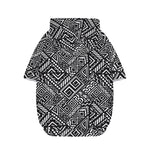 Black And White African Tribal Print Dog Zip Up Hoodie