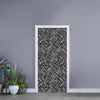 Black And White African Tribal Print Door Sticker