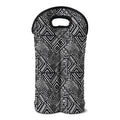 Black And White African Tribal Print Double Neoprene Wine Tote