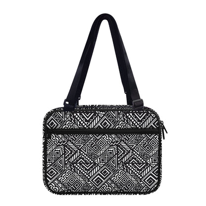Black And White African Tribal Print Double Strap Bible Bag
