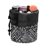 Black And White African Tribal Print Drawstring Makeup Bag