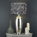 Black And White African Tribal Print Drum Lamp Shade