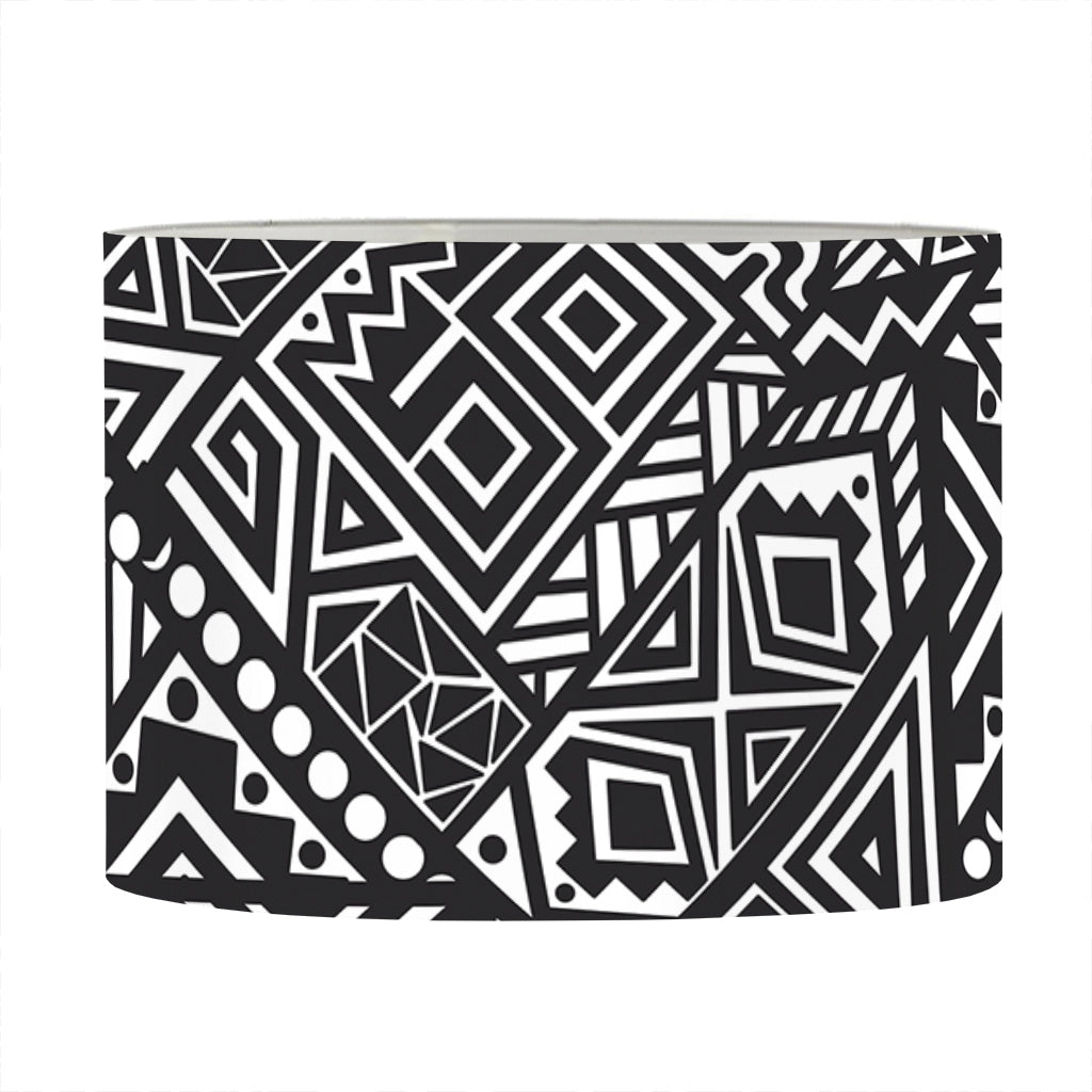 Black And White African Tribal Print Drum Lamp Shade
