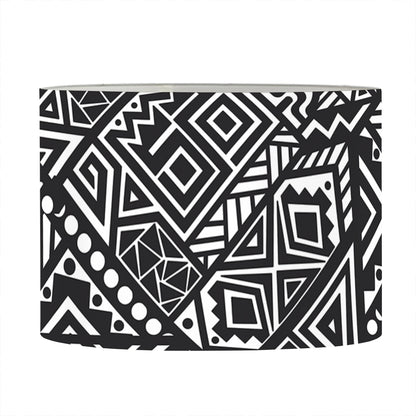 Black And White African Tribal Print Drum Lamp Shade