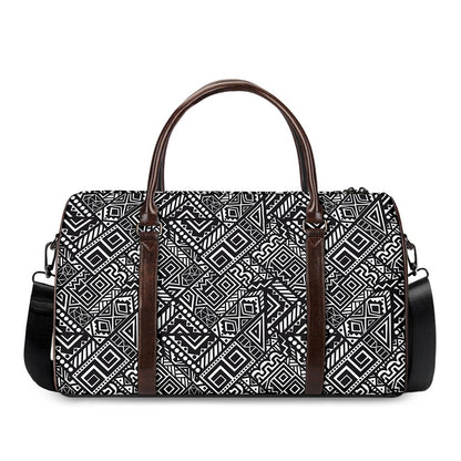 Black And White African Tribal Print Duffle Bag