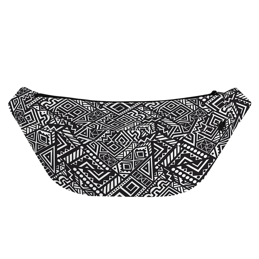 Black And White African Tribal Print Fanny Pack
