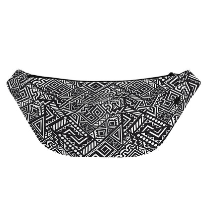 Black And White African Tribal Print Fanny Pack