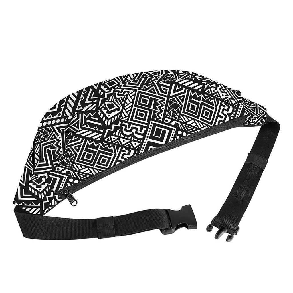 Black And White African Tribal Print Fanny Pack