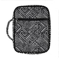 Black And White African Tribal Print Front Pocket Bible Bag