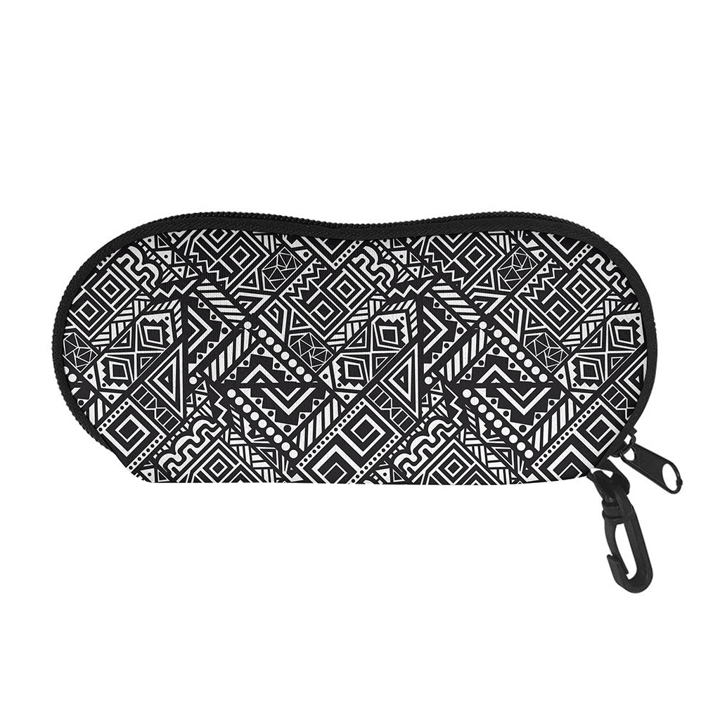 Black And White African Tribal Print Glasses Case