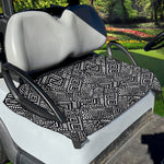 Black And White African Tribal Print Golf Cart Seat Cover