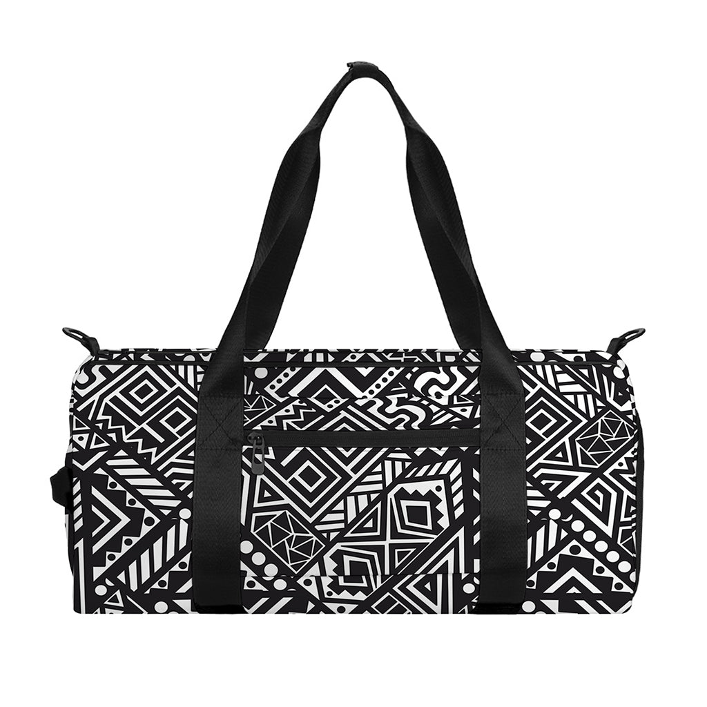 Black And White African Tribal Print Gym Bag