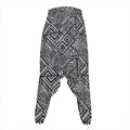 Black And White African Tribal Print Hammer Pants