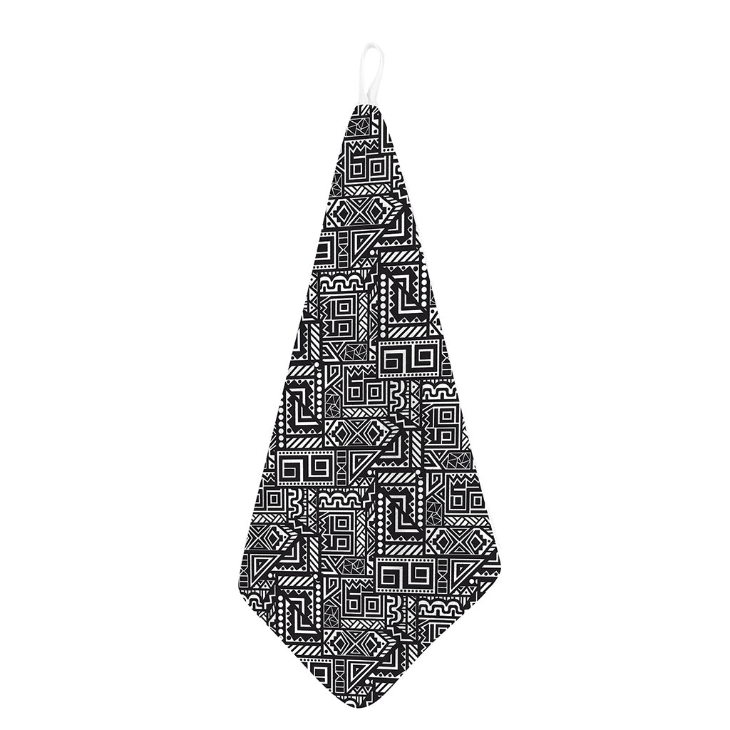 Black And White African Tribal Print Hand Towel