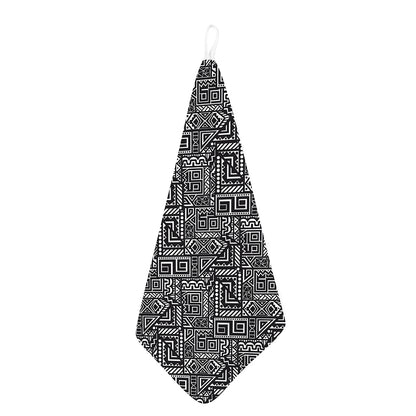 Black And White African Tribal Print Hand Towel