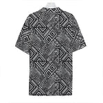 Black And White African Tribal Print Hawaiian Shirt