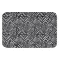 Black And White African Tribal Print Indoor Door Mat