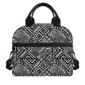 Black And White African Tribal Print Insulated Lunch Bag