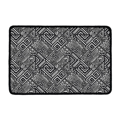 Black And White African Tribal Print Kitchen Mat