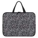 Black And White African Tribal Print Laptop Sleeve With Handle