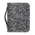 Black And White African Tribal Print Leather Bible Cover