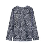 Black And White African Tribal Print Long Sleeve Short Coat