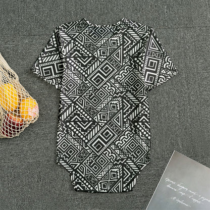 Black And White African Tribal Print Men's Bodysuit