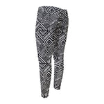 Black And White African Tribal Print Men's Compression Pants