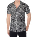 Black And White African Tribal Print Men's Shirt