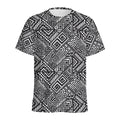 Black And White African Tribal Print Men's Athletic T-Shirt