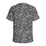 Black And White African Tribal Print Men's Sports T-Shirt