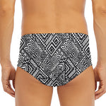 Black And White African Tribal Print Men's Triangle Swim Briefs