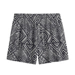 Black And White African Tribal Print Mesh Shorts
