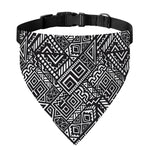Black And White African Tribal Print Over The Collar Dog Bandana