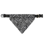 Black And White African Tribal Print Over The Collar Dog Bandana