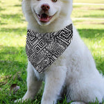 Black And White African Tribal Print Over The Collar Dog Bandana